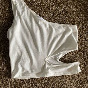 White One-Shoulder Top